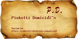 Piskolti Domicián névjegykártya
